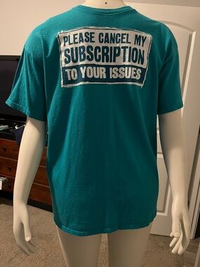 Please Cancel My Subscription Teal Graphic Tee - Men